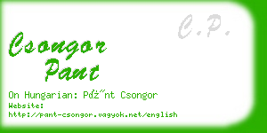 csongor pant business card